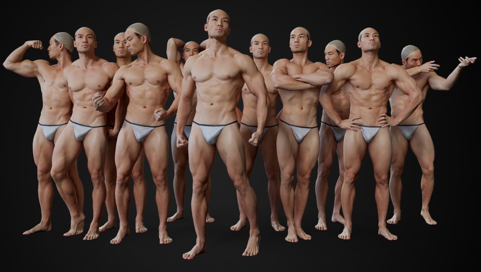 Group photo of naked people