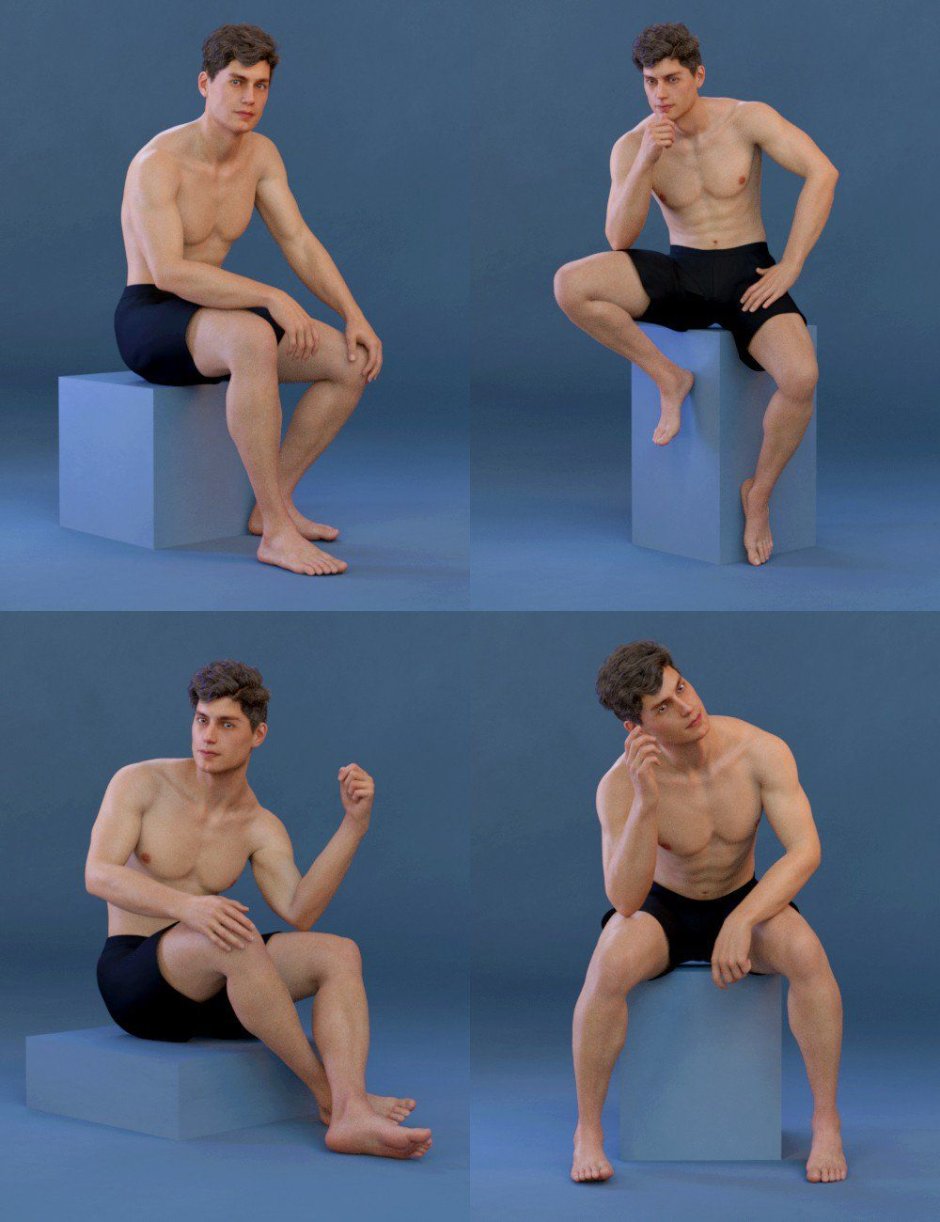 Men posing a reference