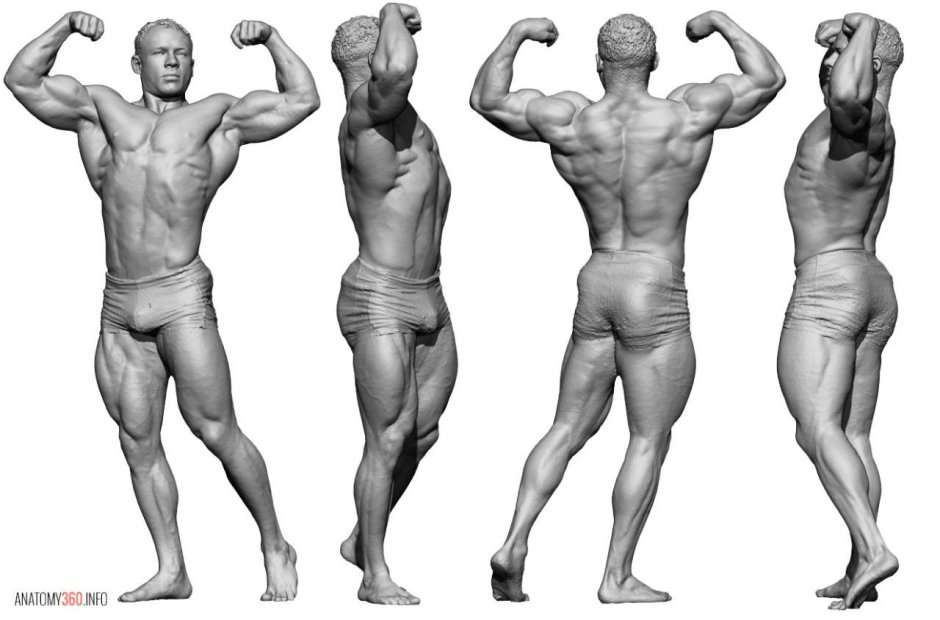 Men's figure of pose