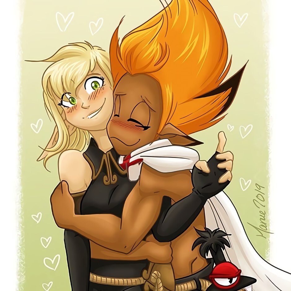 Eva Timush and her boyfriend