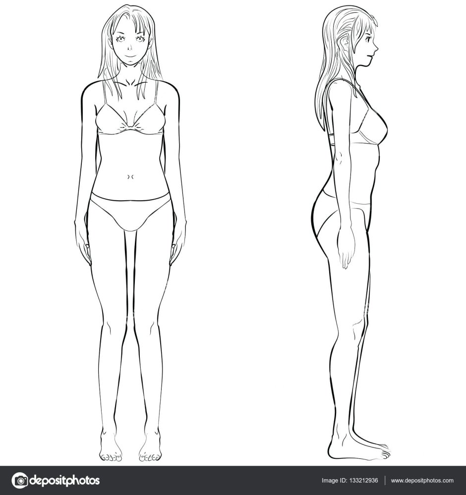Girl in front and side