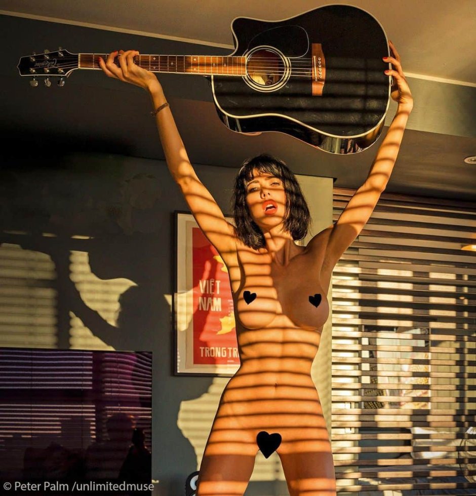 Naked artist in public
