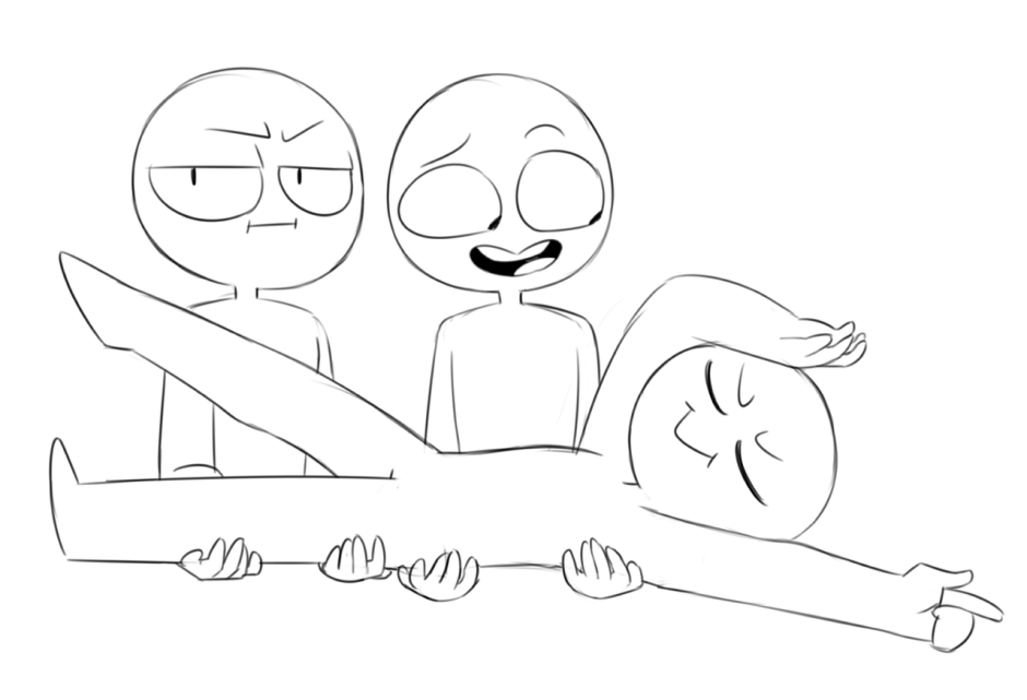 Funny pose for drawing