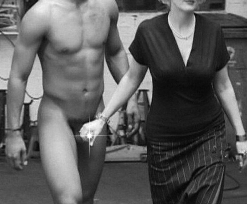 Naked men dressed women
