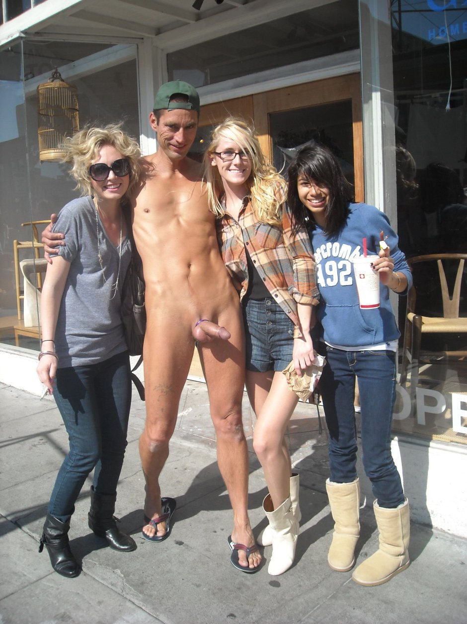 Naked man dressed woman