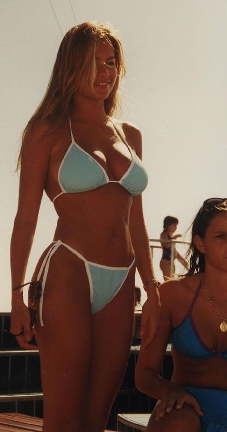 Sofia Vergar on a yacht
