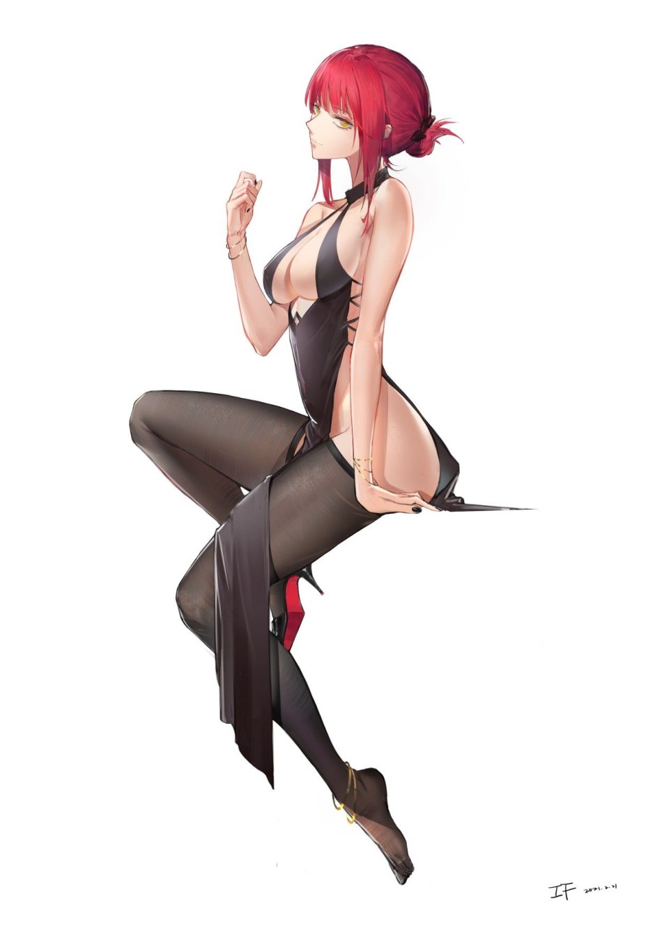 Naked Makim from anime photo