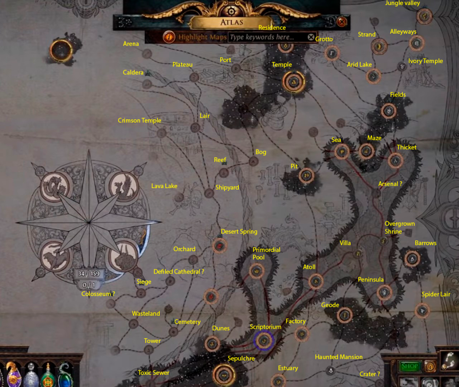 PoE Location map