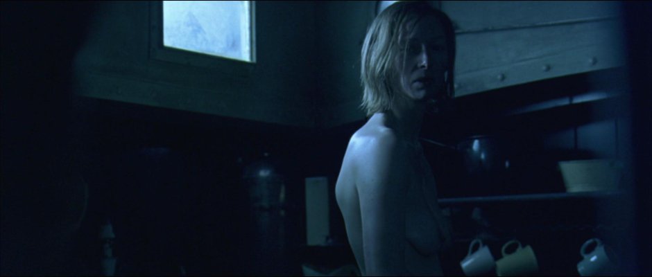 Tilda Swinton Nude and Sweaty Lying on the Bed