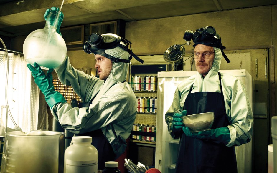 Walter White Heisenberg in the laboratory
