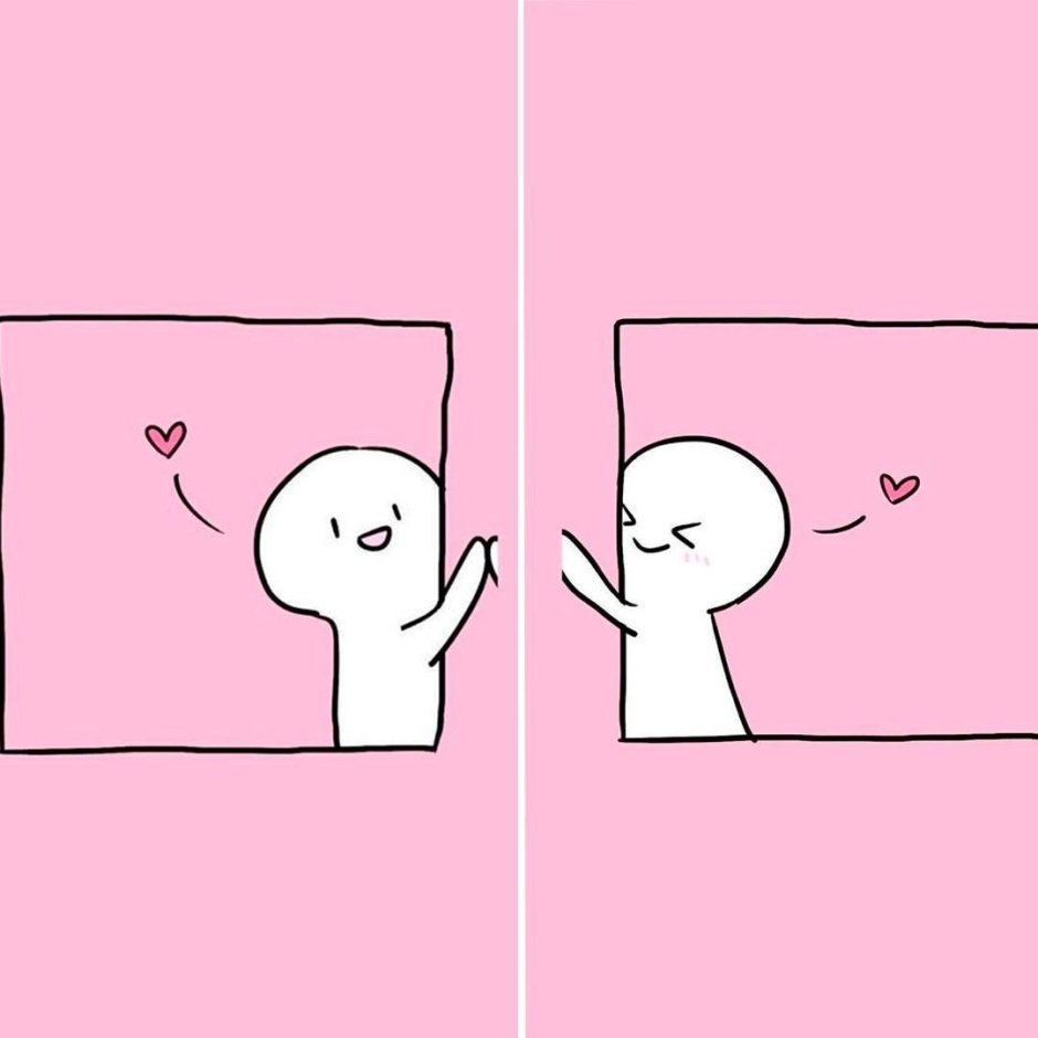 A meme with hearts