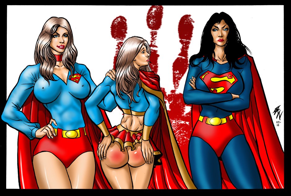 Superman and superwum erotic drawing