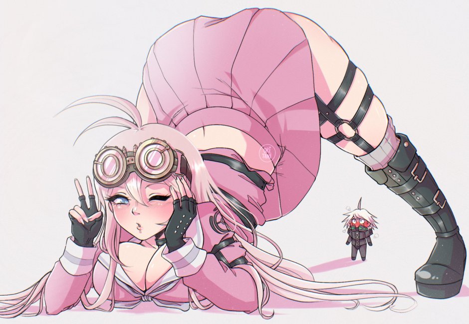 Miu Iruma and Kaeda Akamatsu Yuri Hentai