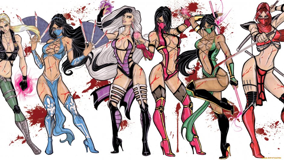 Anime girls in the armor of the future