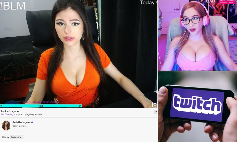 Streamer on Twich with false boobs