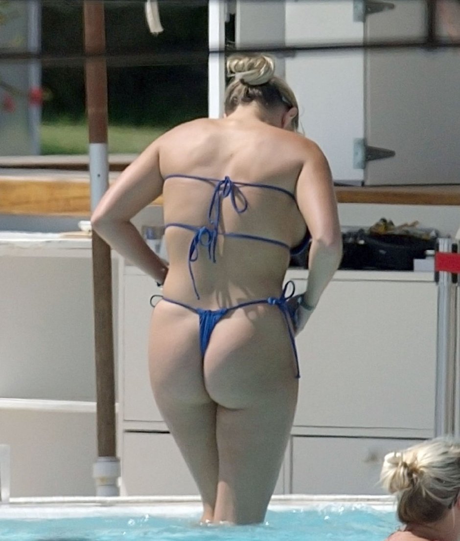 Amber Turner in Blue Bikini