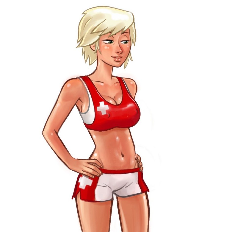 Brist Myles in a swimsuit