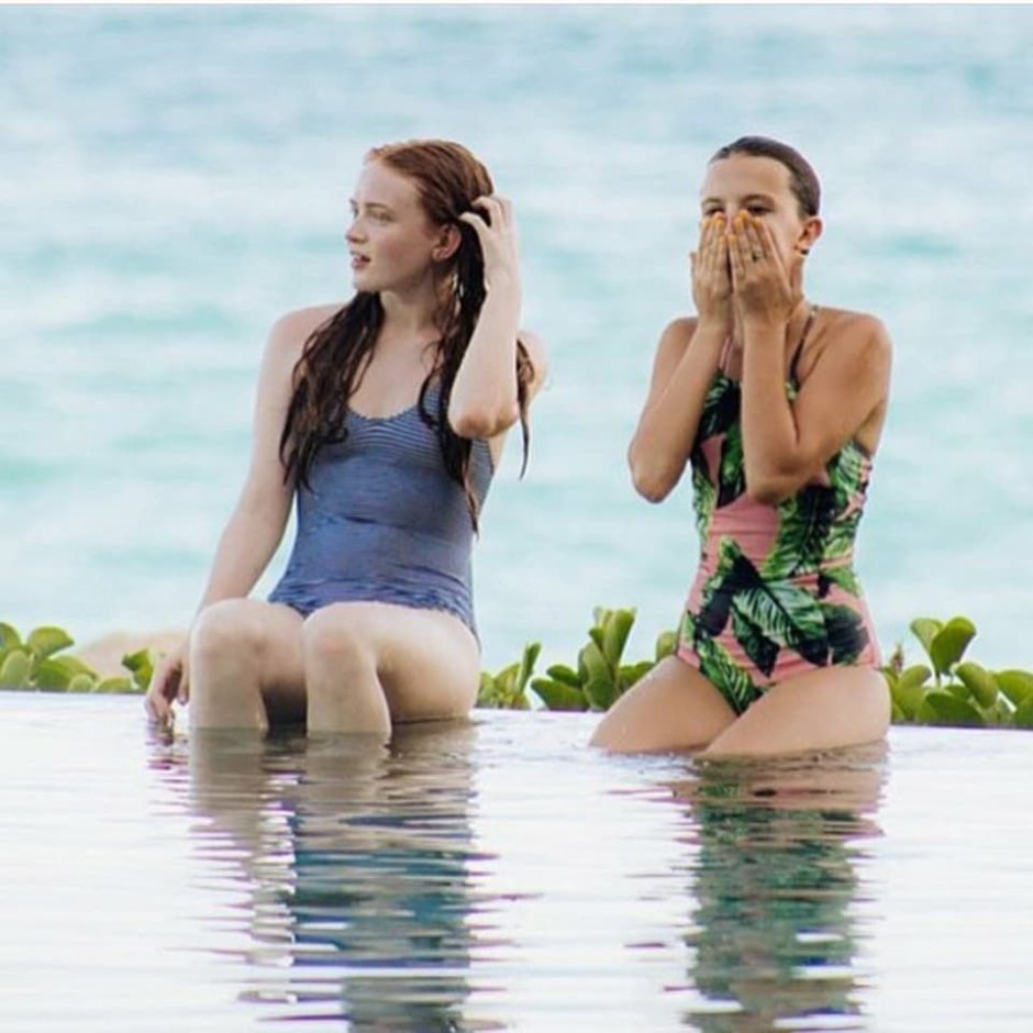 Molly Bobby Brown in a swimsuit