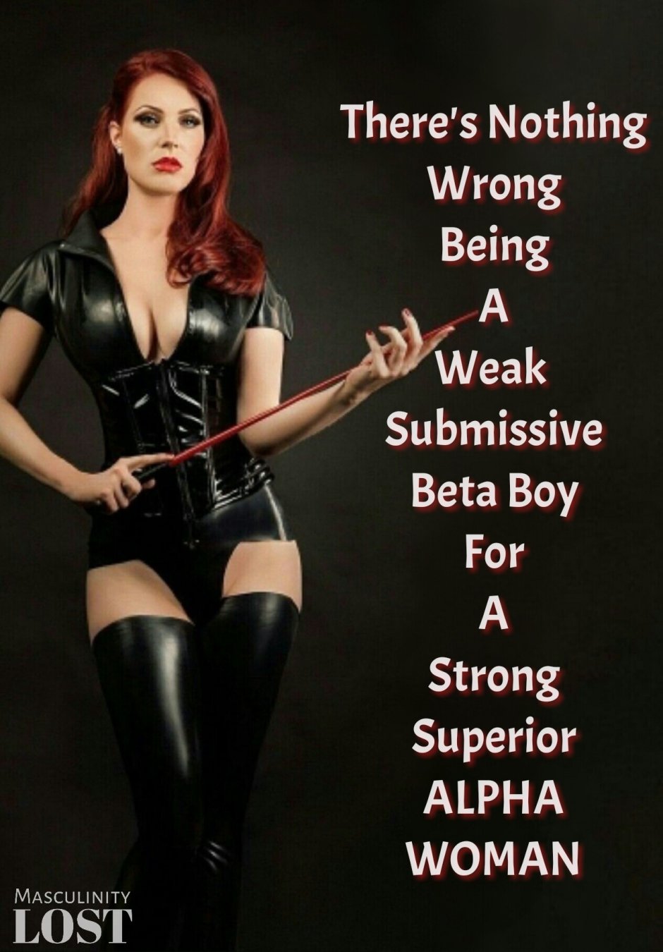 The dominant woman Captions