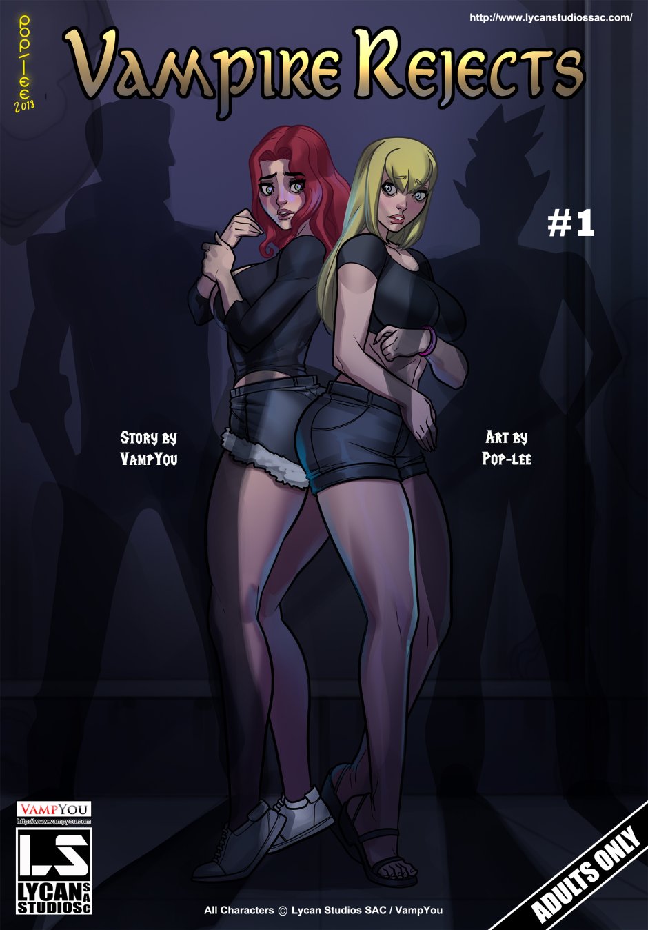 Transformation into a vampire comic