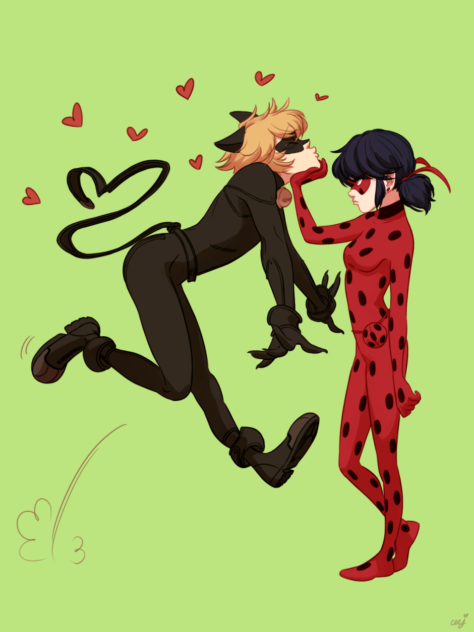 Lady Bug and Cat Noir