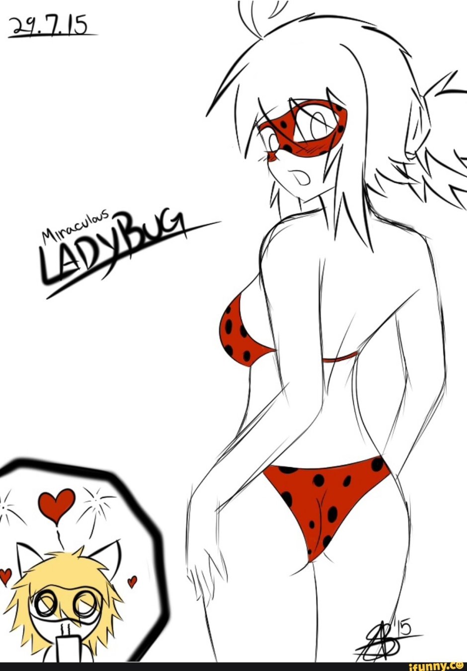 Lady bug and super cat boobs
