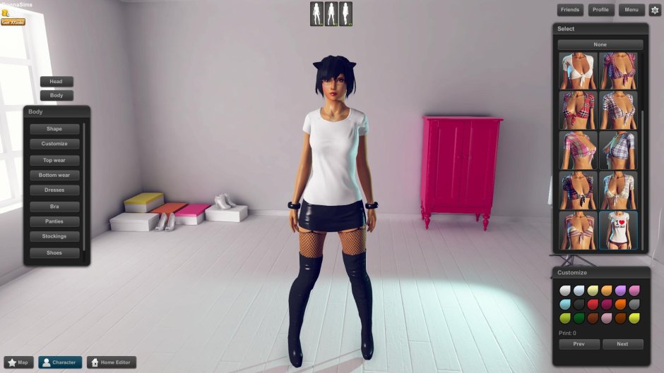 Girl trance model 3 d