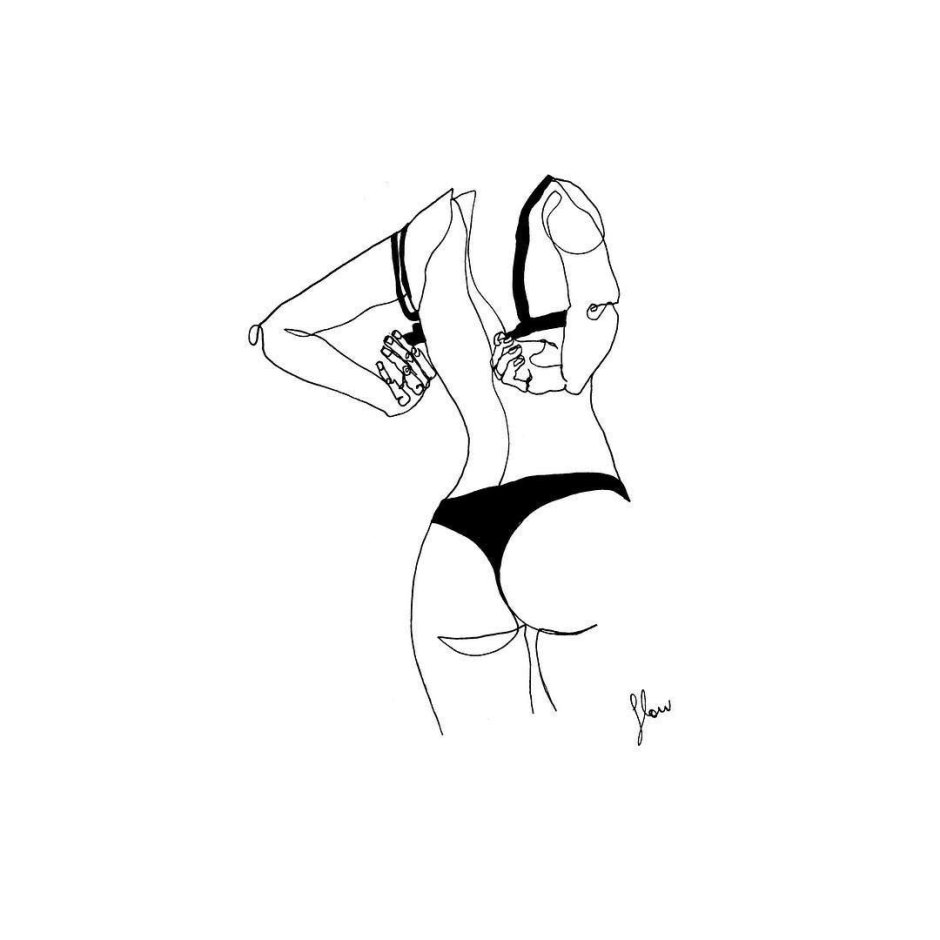 Graffiti girls with a pencil