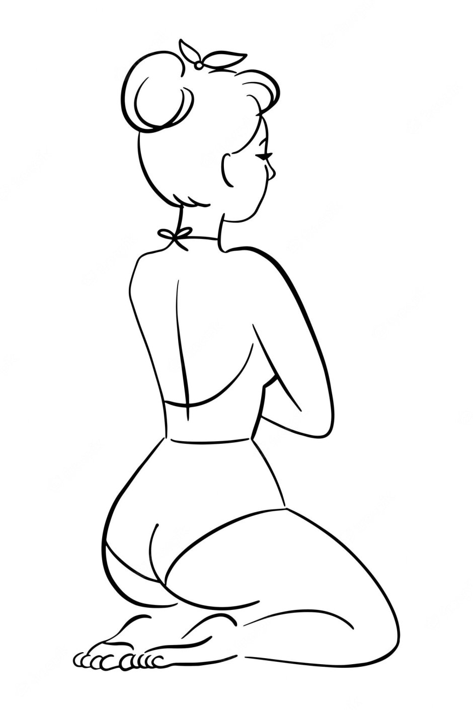 Sketch of the female body