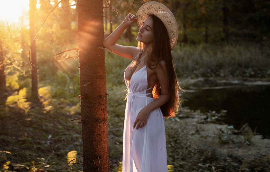 Girls in summer dresses nude