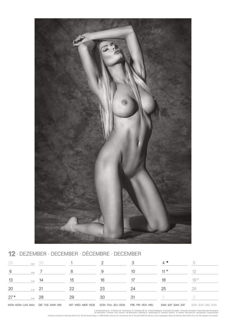 Erotic female calendar