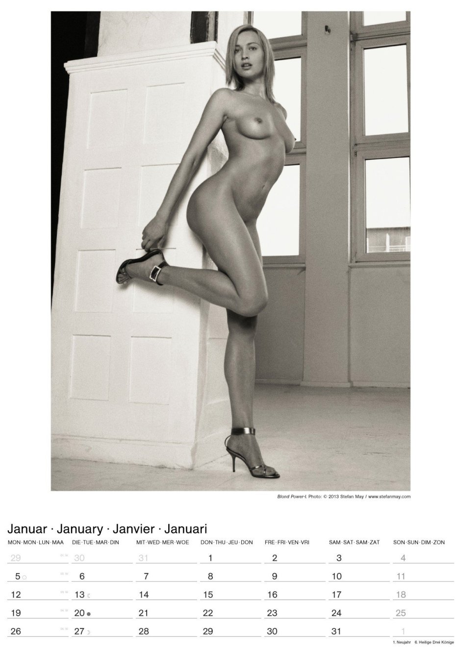 Photos of naked women on the calendar