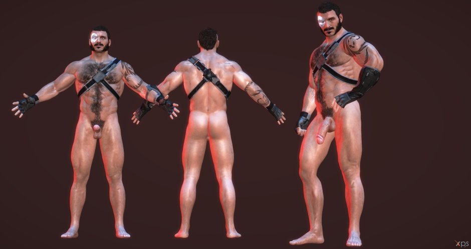 Naked Kessi Cage from Mortal Combat