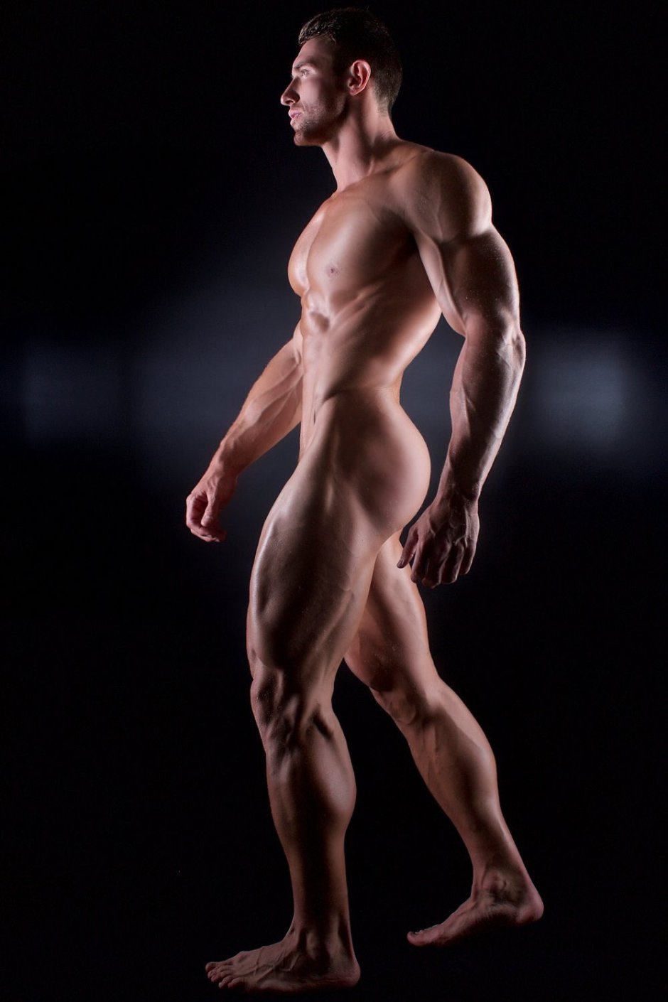 Naked muscular body