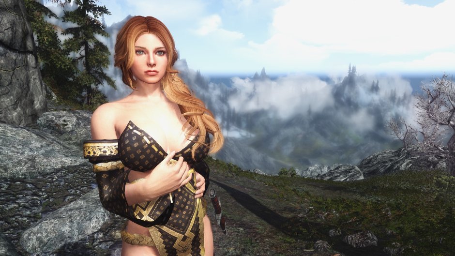 Skyrim mod Armor with stockings