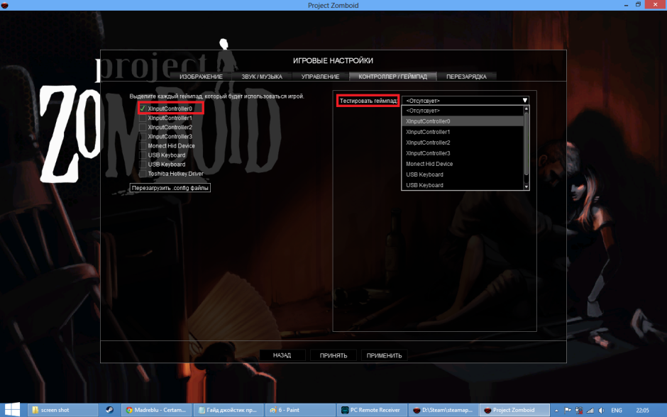 Project zomboid settings