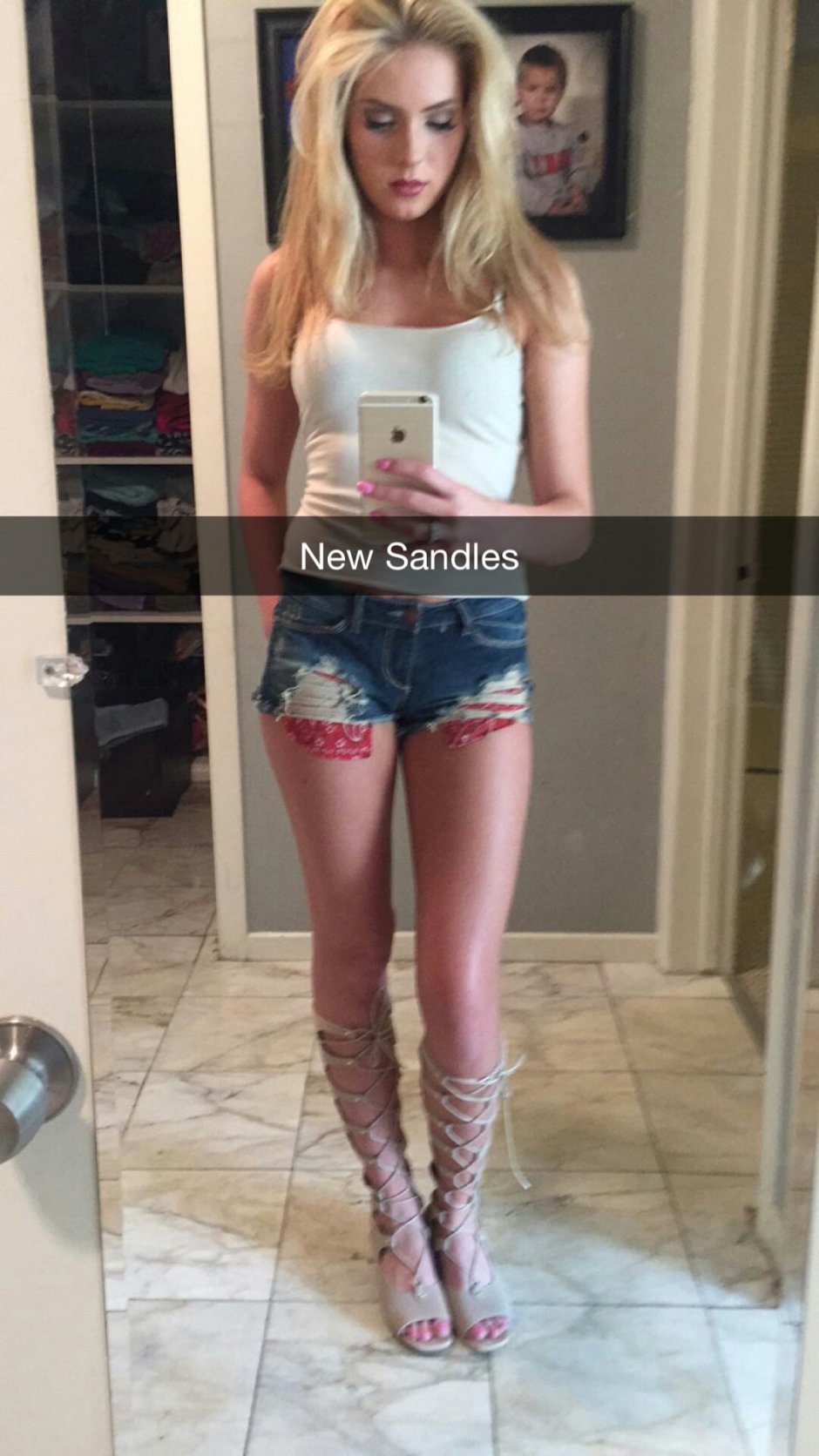Brighton Sharbino in a swimsuit