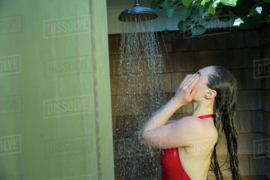 Washing in the shower