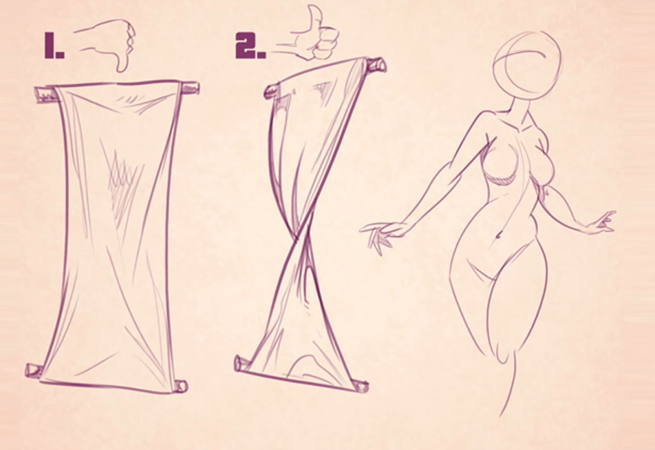 Drawing a female breast