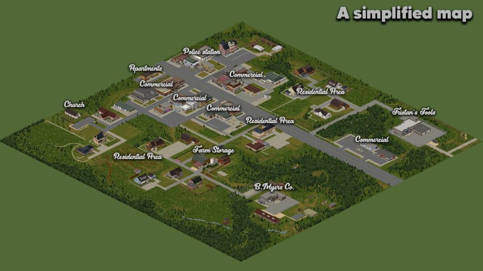 Riverside Project Zomboid map