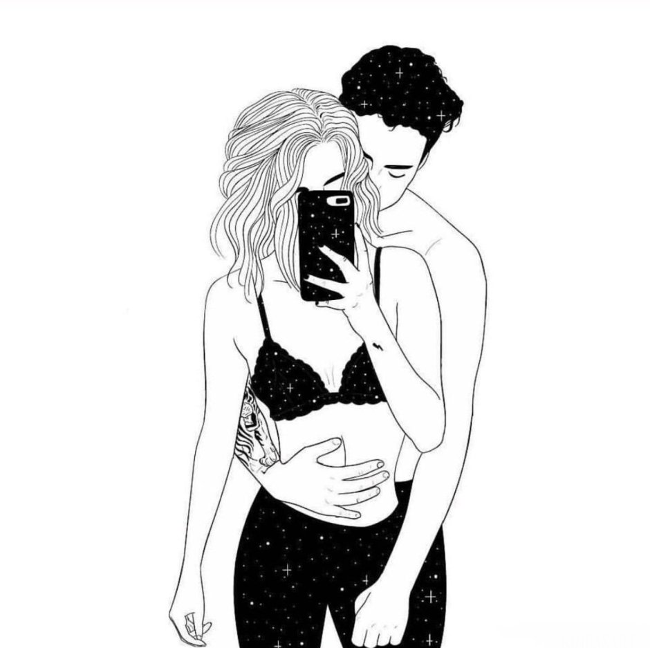 Drawings for sketching a couple