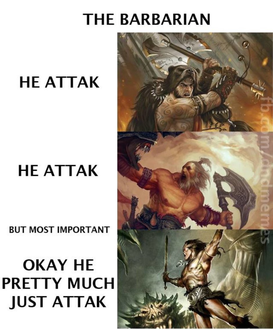 DND Barbar memes