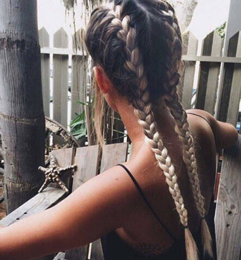 Two with two short pigtails