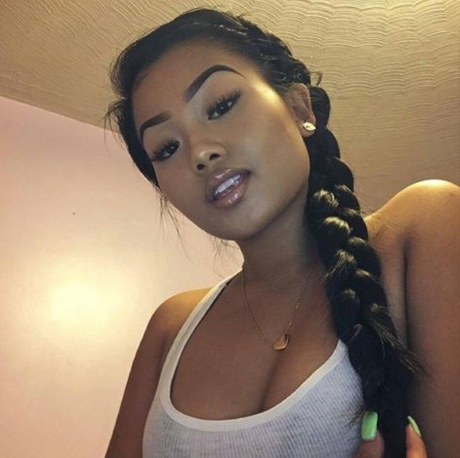 Hair on naked shoulders