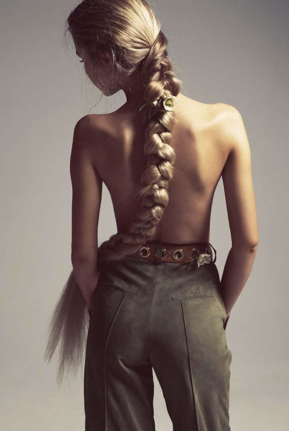 Fashionable girl from the back
