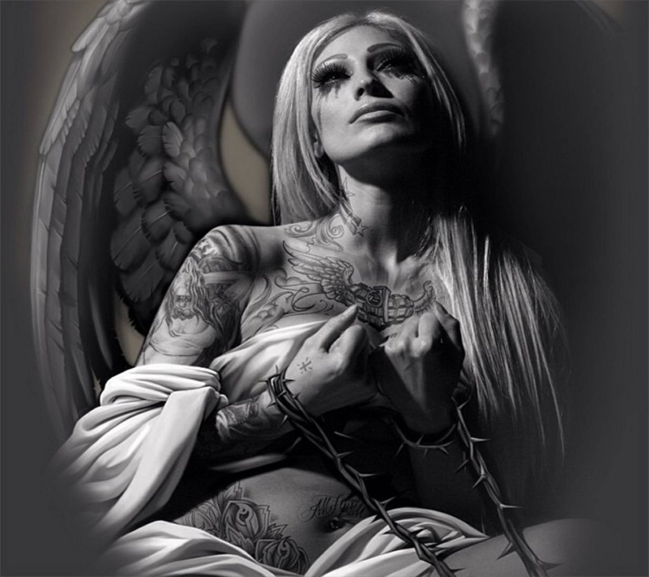 Chicano Angel and Demon