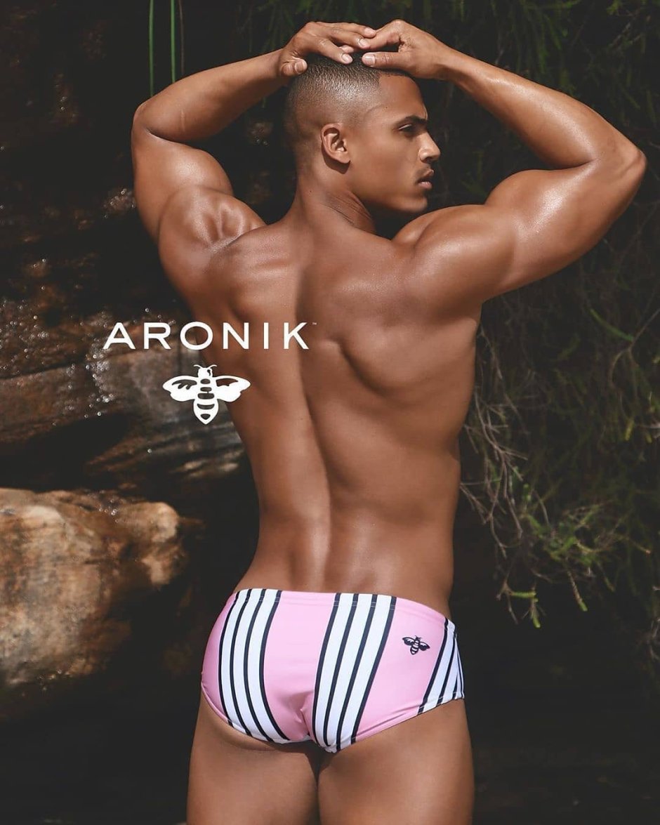 Nick Sandell in swimming trunks
