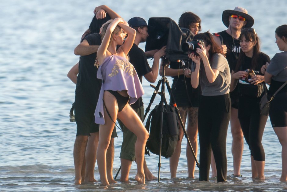 Haley and Justin in 2016 near the waterfall naked