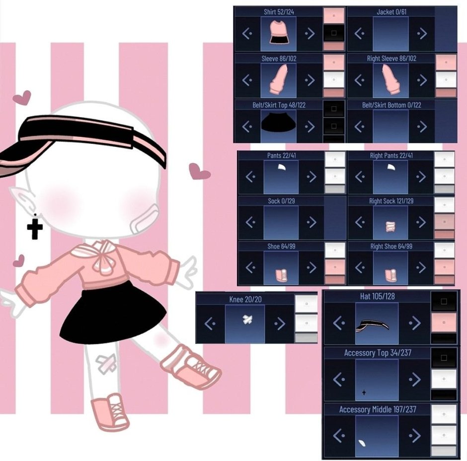 Gachi Life Clothes for Girls Parameters
