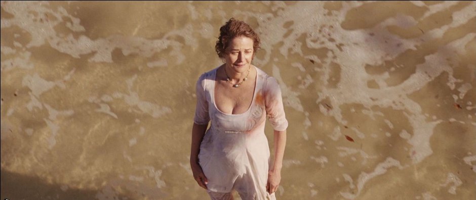 Charlotte Rampling in Youth in a swimsuit